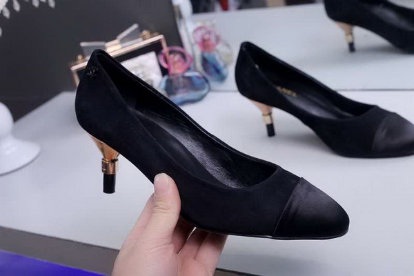 CHANEL Shallow mouth kitten heel Shoes Women--007